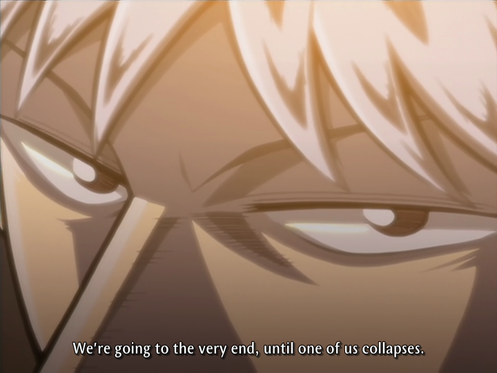 Akagi Shigeru, the protagonist of the self-titled work, eggs on his opponent to keep playing despite having lost everything.